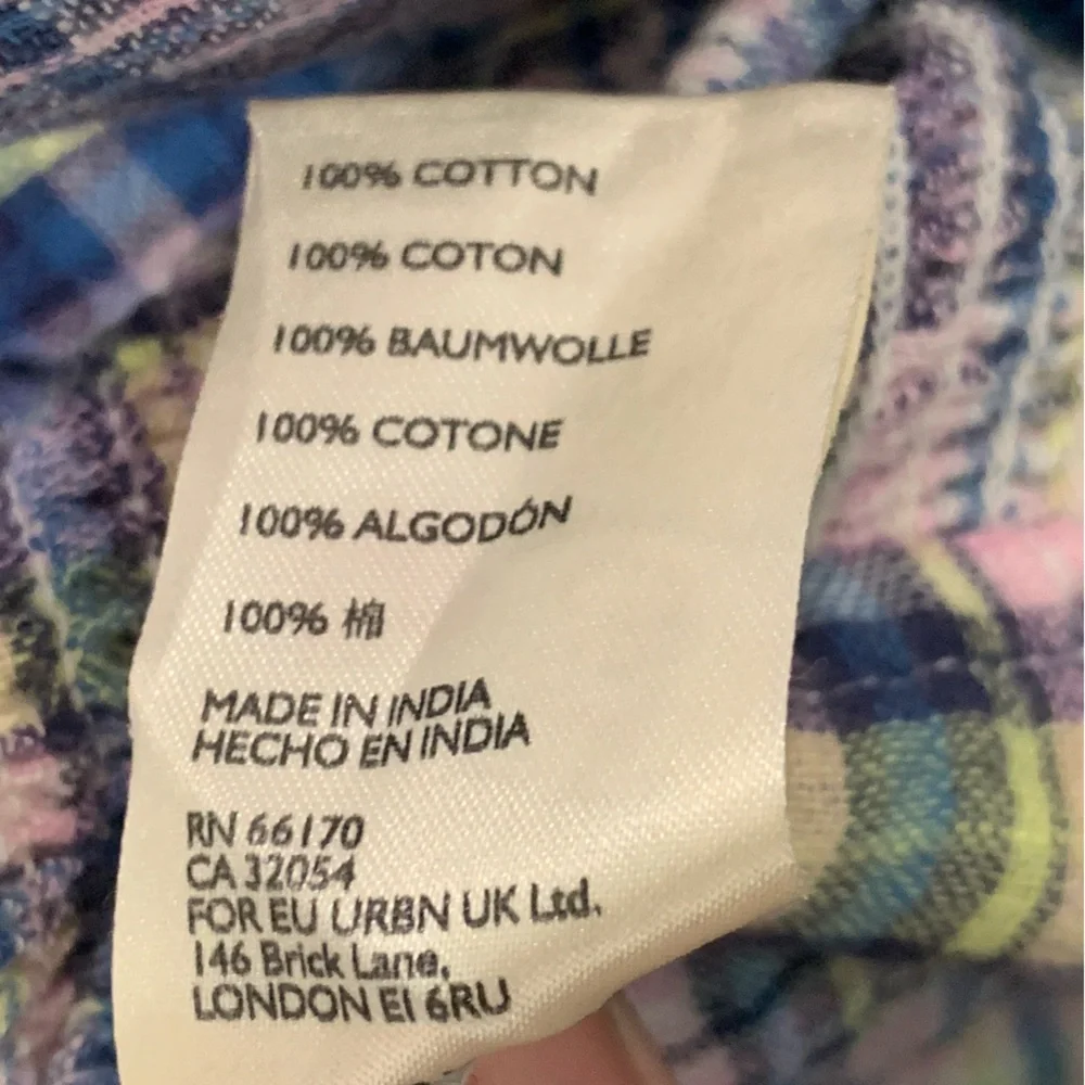 Free People | Multicolor Plaid Marlena | Sz L - Picture 13 of 13